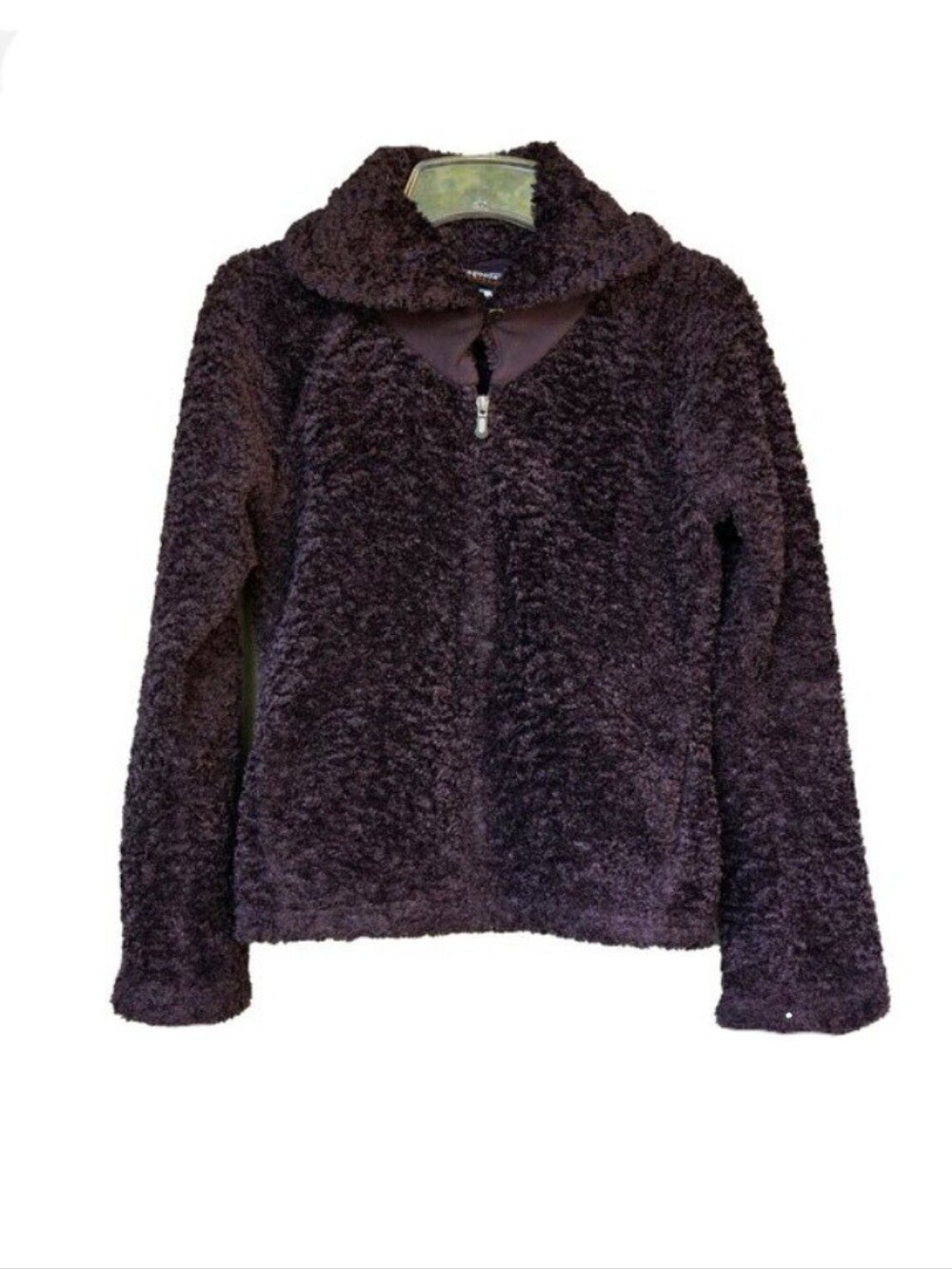 PATAGONIA Synchilla Sweater Coat High Pile Full Zip Fuzzy Purple Curly Q Jacket